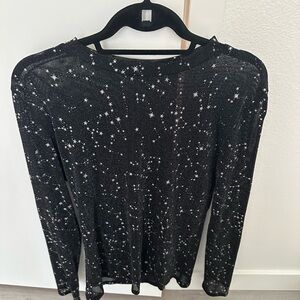 Black Starry Women's Top